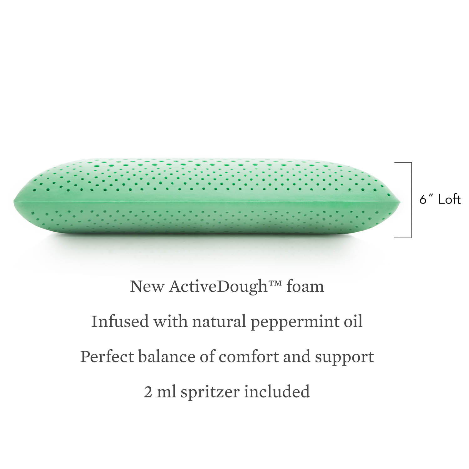 Zoned ActiveDough + Peppermint - Pillow - The Sleep Loft - Online Mattress Showroom NYC