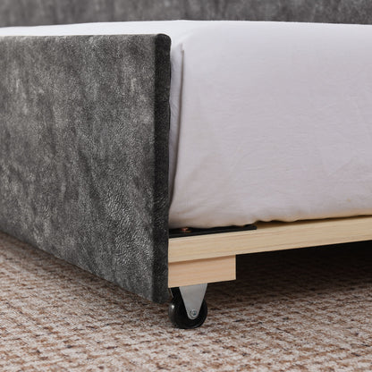Daybed With Pop Up Trundle And USB Charging Armrest - The Sleep Loft - Online Mattress Showroom NYC