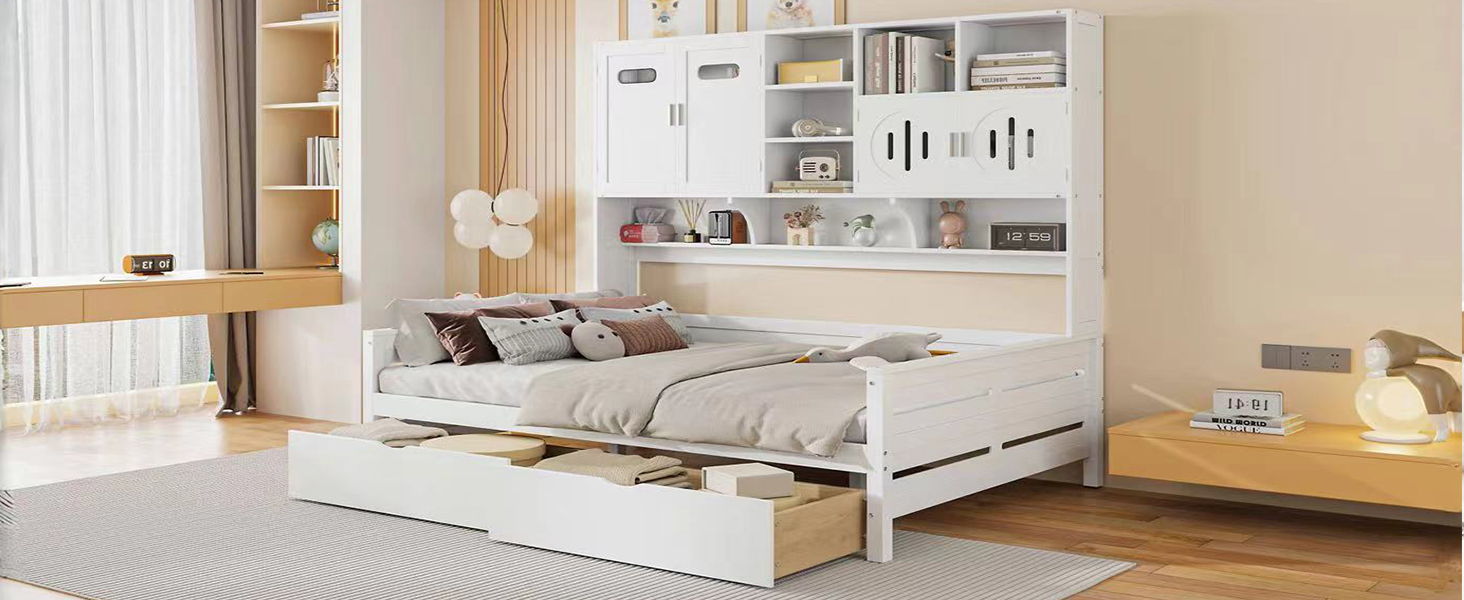 Daybed With All-In-One Cabinet And Shelf - The Sleep Loft - Online Mattress Showroom NYC