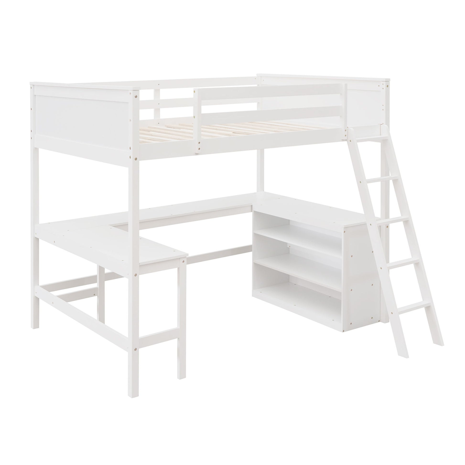 Loft Bed With Shelves With Desk - The Sleep Loft - Online Mattress Showroom NYC