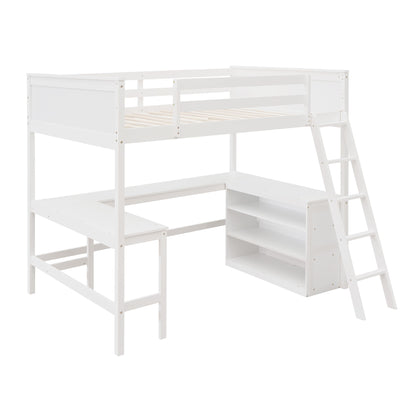 Loft Bed With Shelves With Desk - The Sleep Loft - Online Mattress Showroom NYC