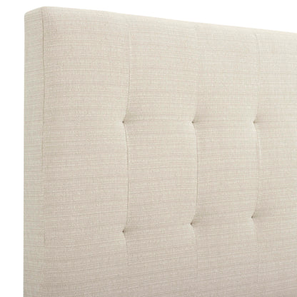 Tufted Upholstered Headboard Platform Bed