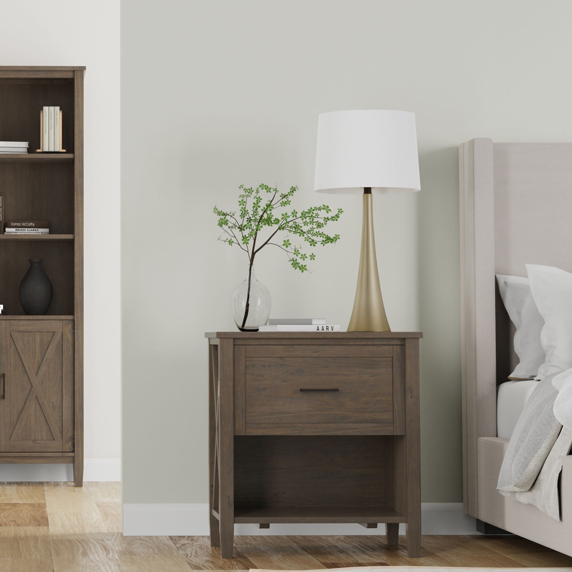 Ela - Bedside Table - Smoky Brown - The Sleep Loft - Online Mattress Showroom NYC