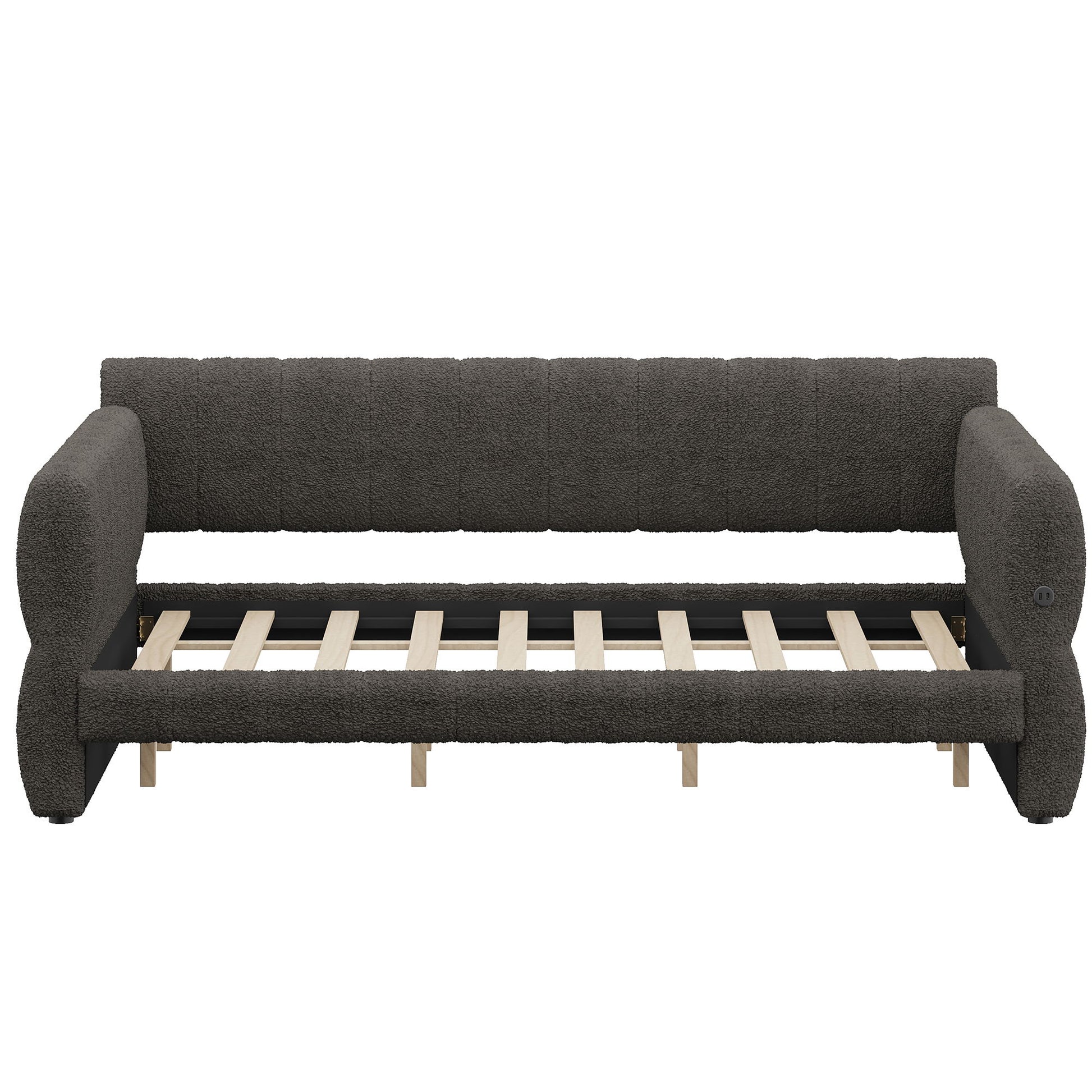 Upholstered Platform Bed With USB Charging - The Sleep Loft - Online Mattress Showroom NYC