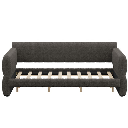 Upholstered Platform Bed With USB Charging - The Sleep Loft - Online Mattress Showroom NYC