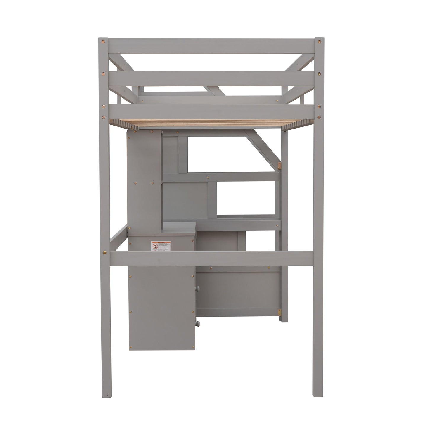 Loft Bed With Stand Alone Bed, Storage Staircase, Desk, Shelves, And Drawers - The Sleep Loft - Online Mattress Showroom NYC