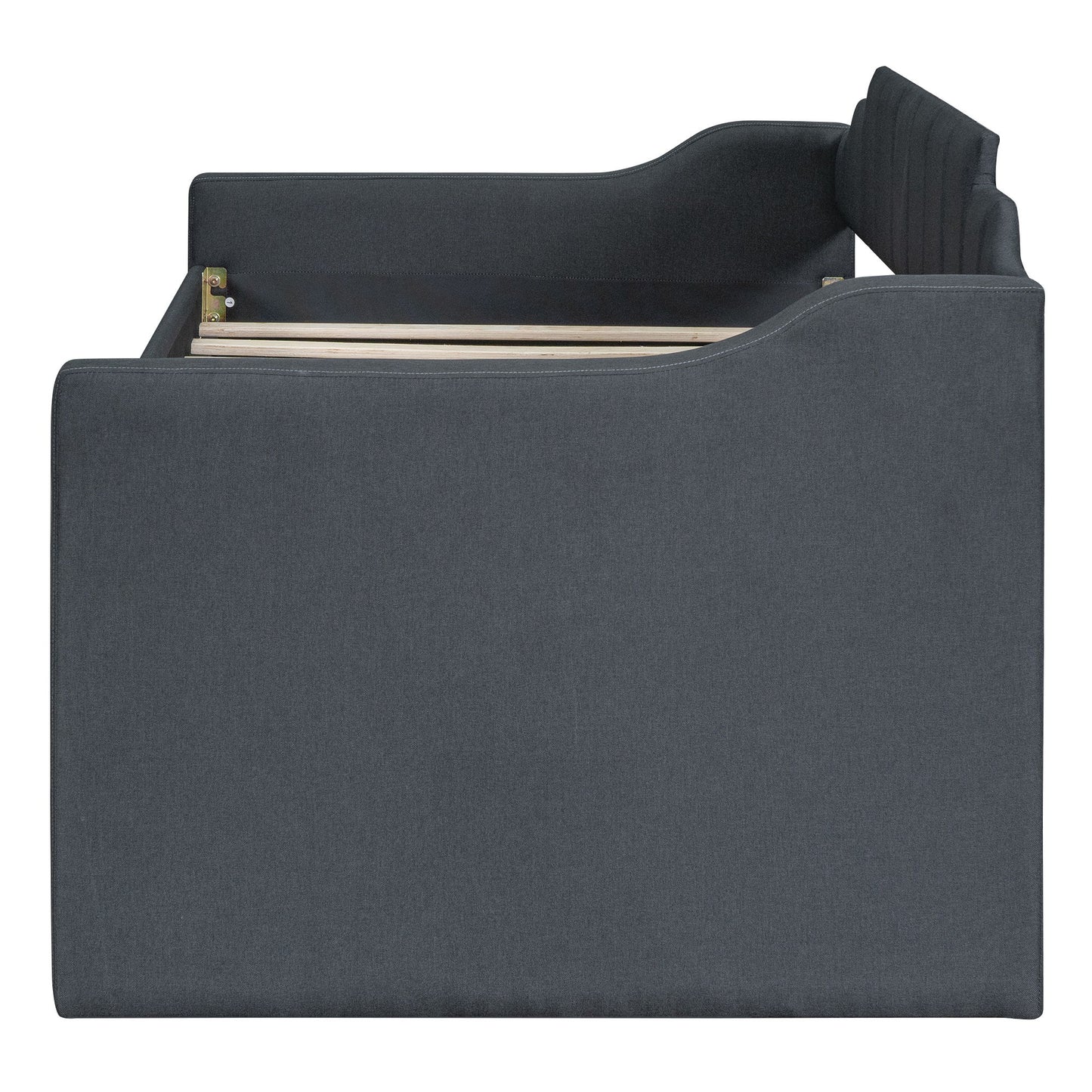 Upholstered Simple Design Daybed With Trundle And 3 Drawers - The Sleep Loft - Online Mattress Showroom NYC