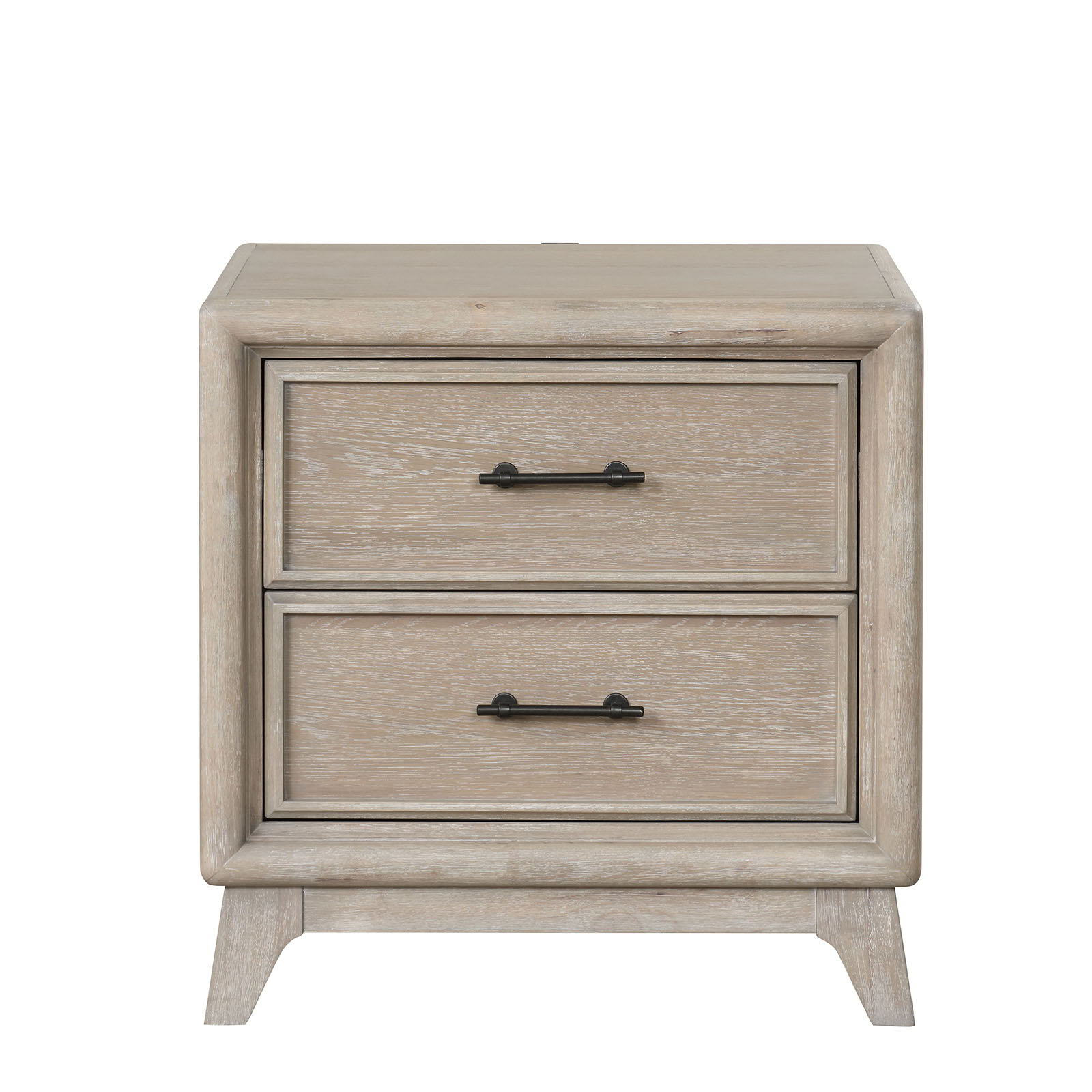 1 Piece Nightstand With Angled Feet, Dovetail Drawers, Bedroom Furniture - Oak - The Sleep Loft - Online Mattress Showroom NYC