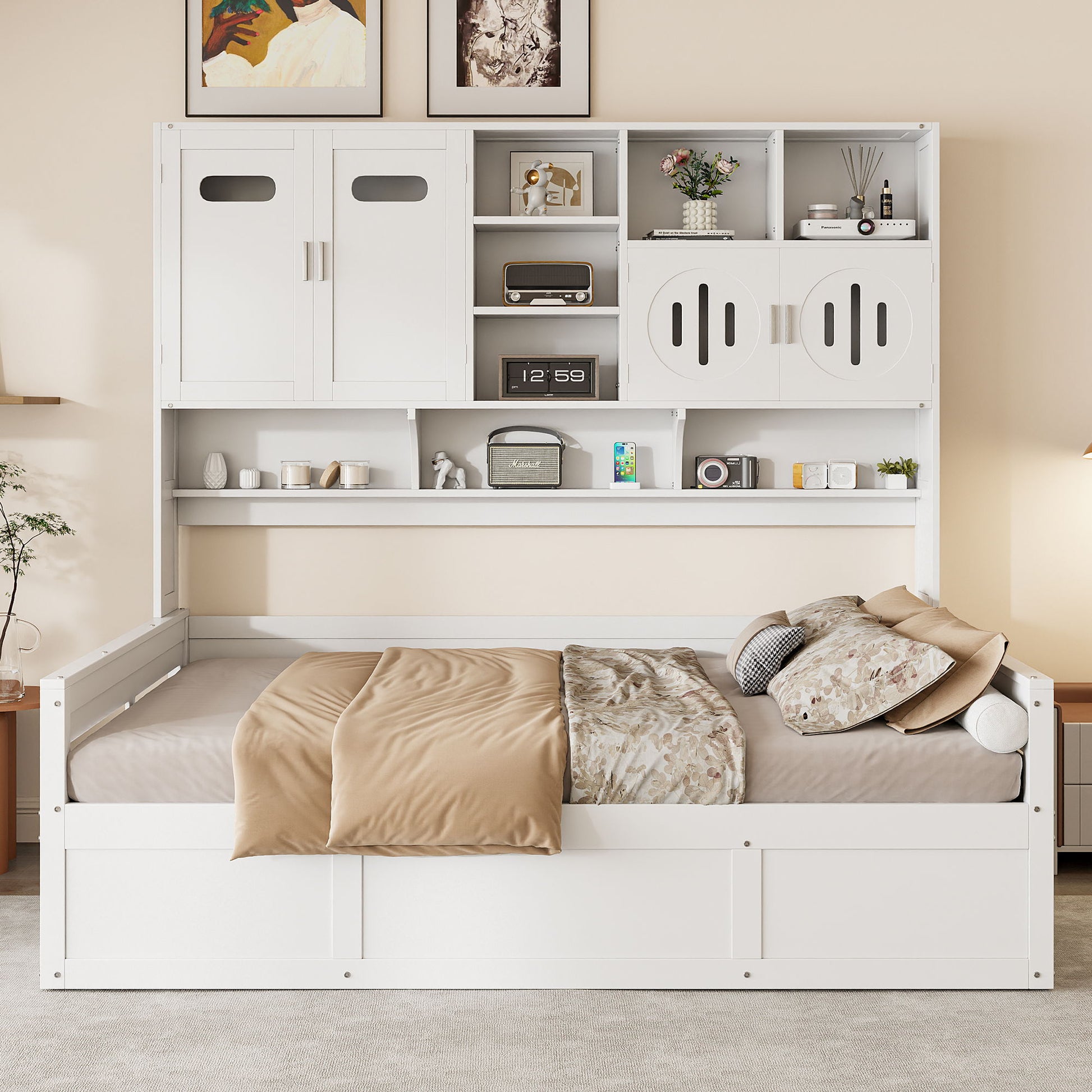 Daybed With All-In-One Cabinet And Shelf - The Sleep Loft - Online Mattress Showroom NYC