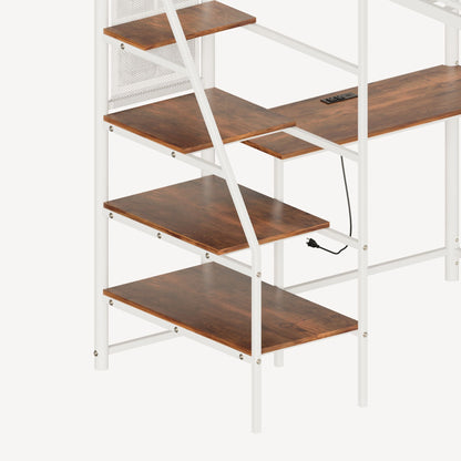 Metal Loft Bed With Built - In Charging Station And LED Light - The Sleep Loft - Online Mattress Showroom NYC