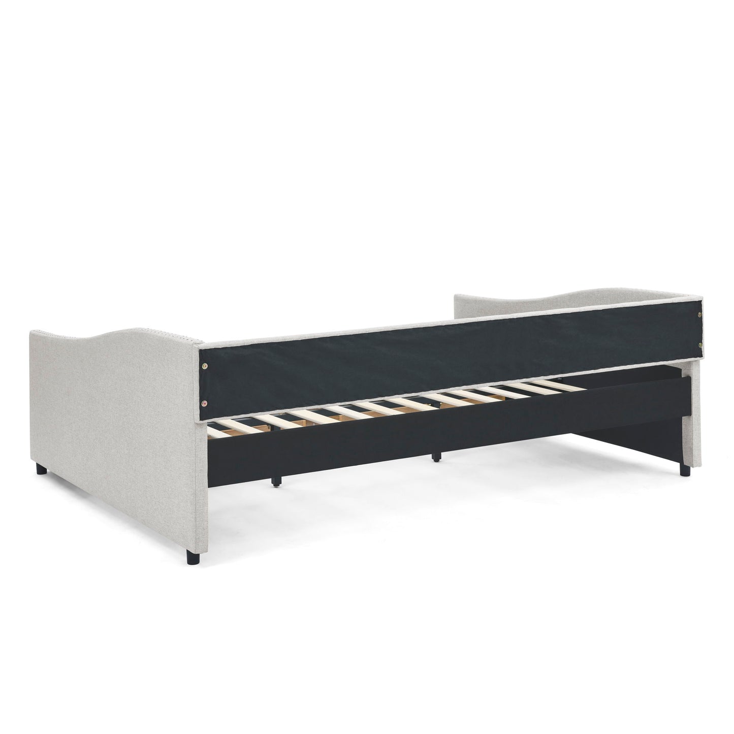 Upholstered Tufted Daybed With Drawers, Waved Arms - The Sleep Loft - Online Mattress Showroom NYC