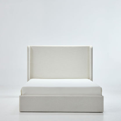 Caron - Upholstered Wingback Bed With High Headboard - The Sleep Loft - Online Mattress Showroom NYC