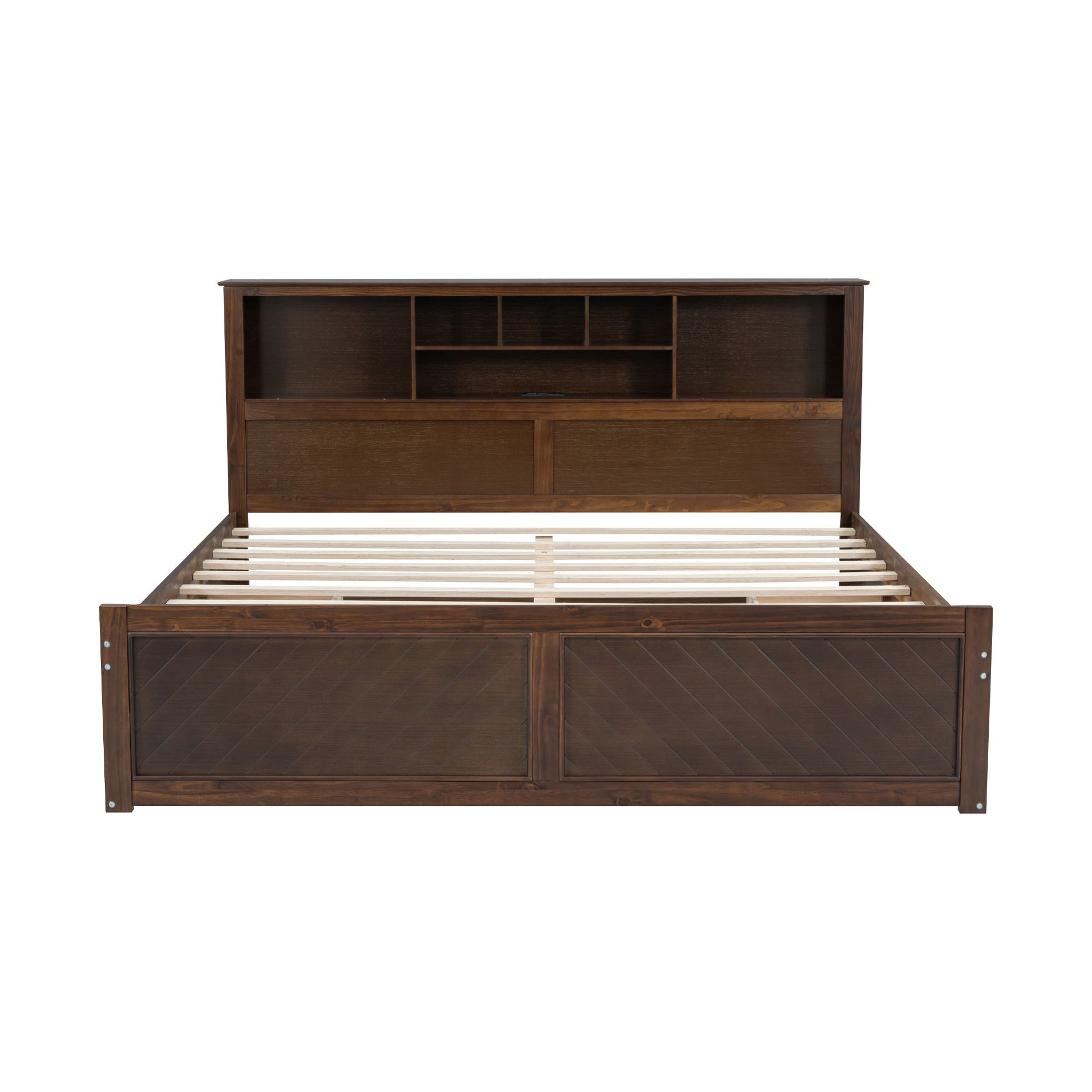 Platform Bed With Multi Storage Headboard, USB And Drawers - The Sleep Loft - Online Mattress Showroom NYC