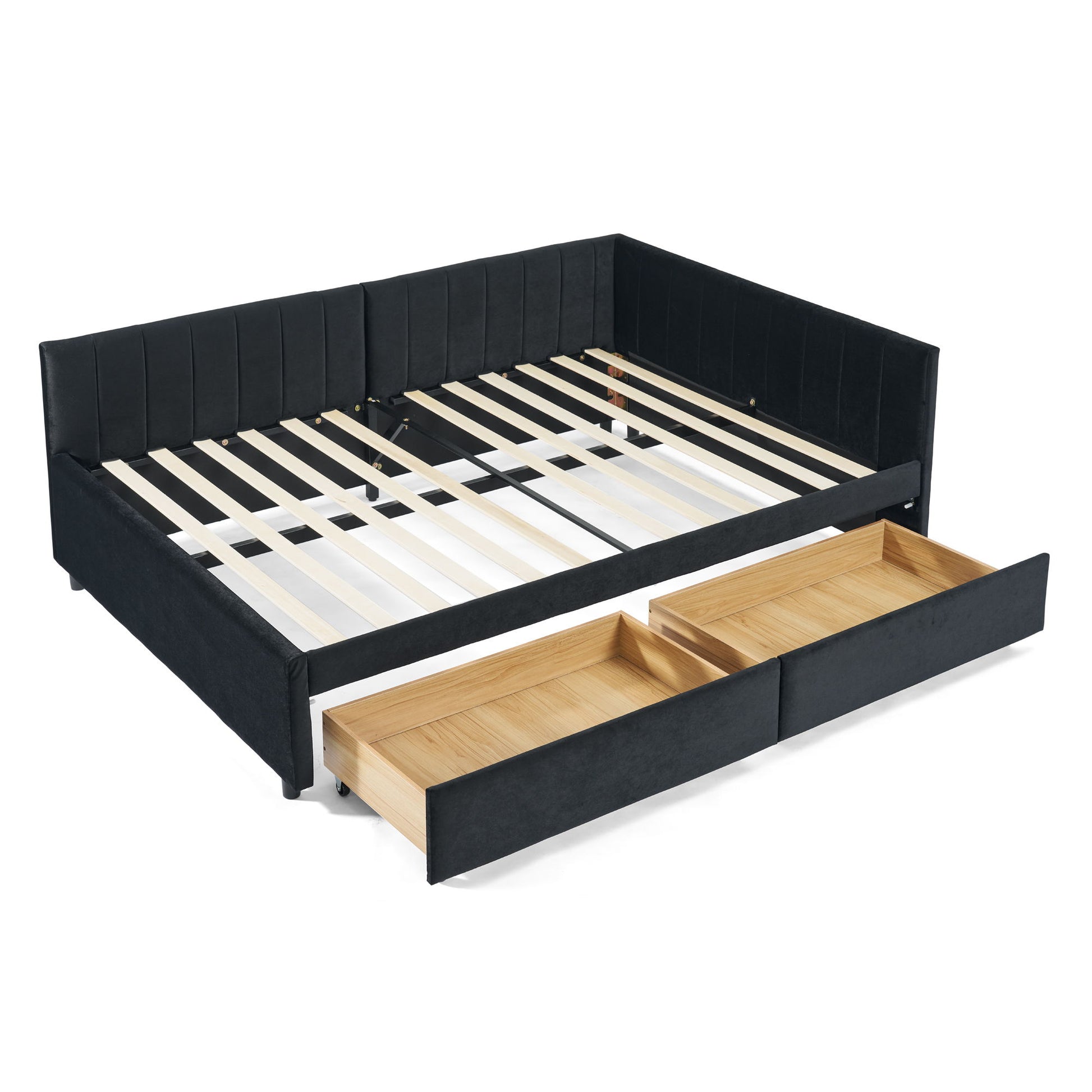 Upholstered Tufted Daybed Frame With Storage Drawers - The Sleep Loft - Online Mattress Showroom NYC