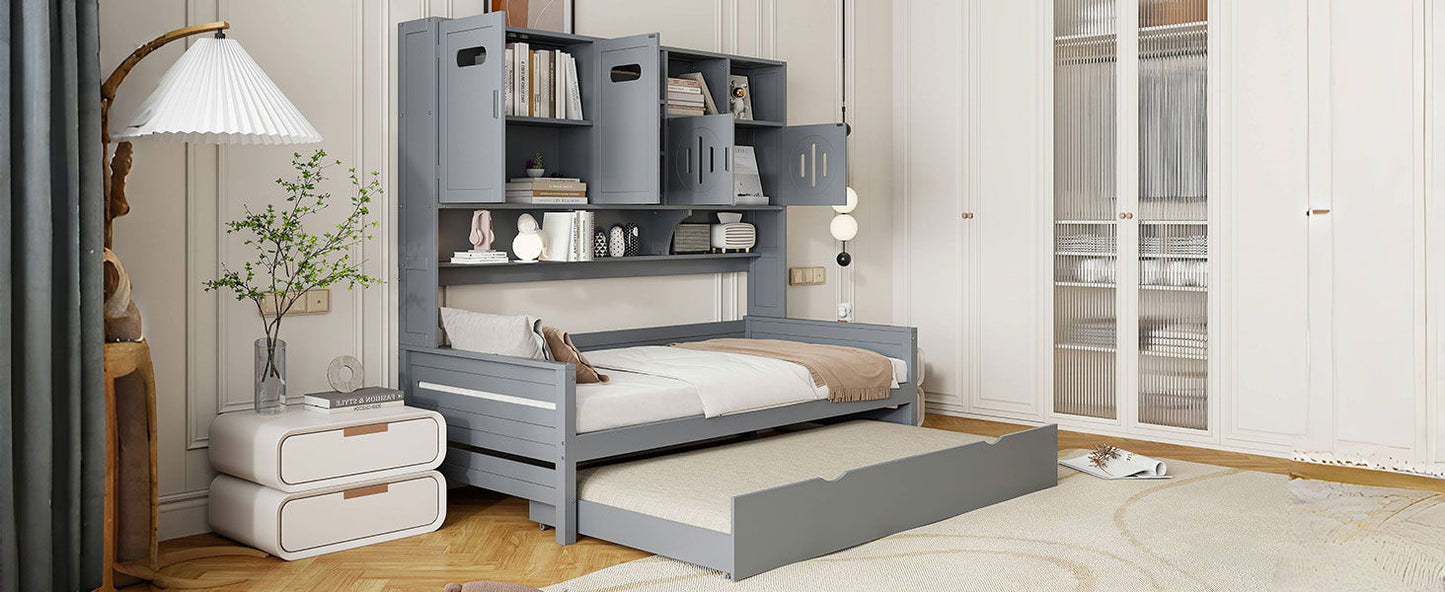 Daybed With All-In-One Cabinet And Shelf - The Sleep Loft - Online Mattress Showroom NYC
