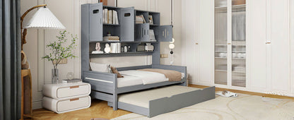 Daybed With All-In-One Cabinet And Shelf - The Sleep Loft - Online Mattress Showroom NYC