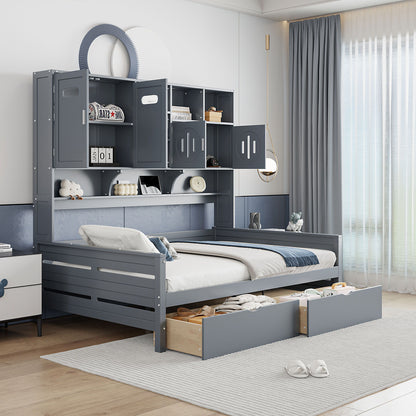 Daybed With All-In-One Cabinet And Shelf - The Sleep Loft - Online Mattress Showroom NYC