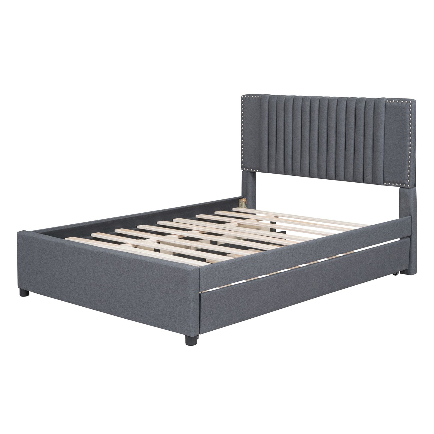 Upholstered Platform Bed With Drawers, Classic Headboard Design - The Sleep Loft - Online Mattress Showroom NYC