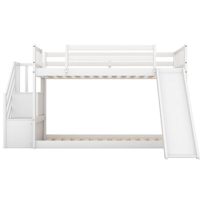 Bunk Bed With Convertible Slide And Stairway - The Sleep Loft - Online Mattress Showroom NYC