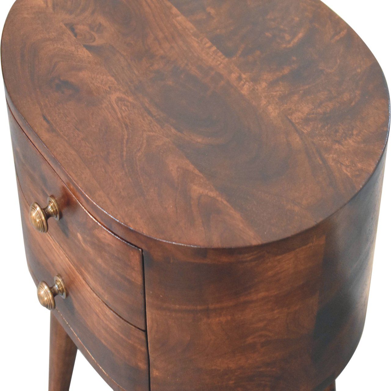 Rounded Bedside Table - The Sleep Loft - Online Mattress Showroom NYC