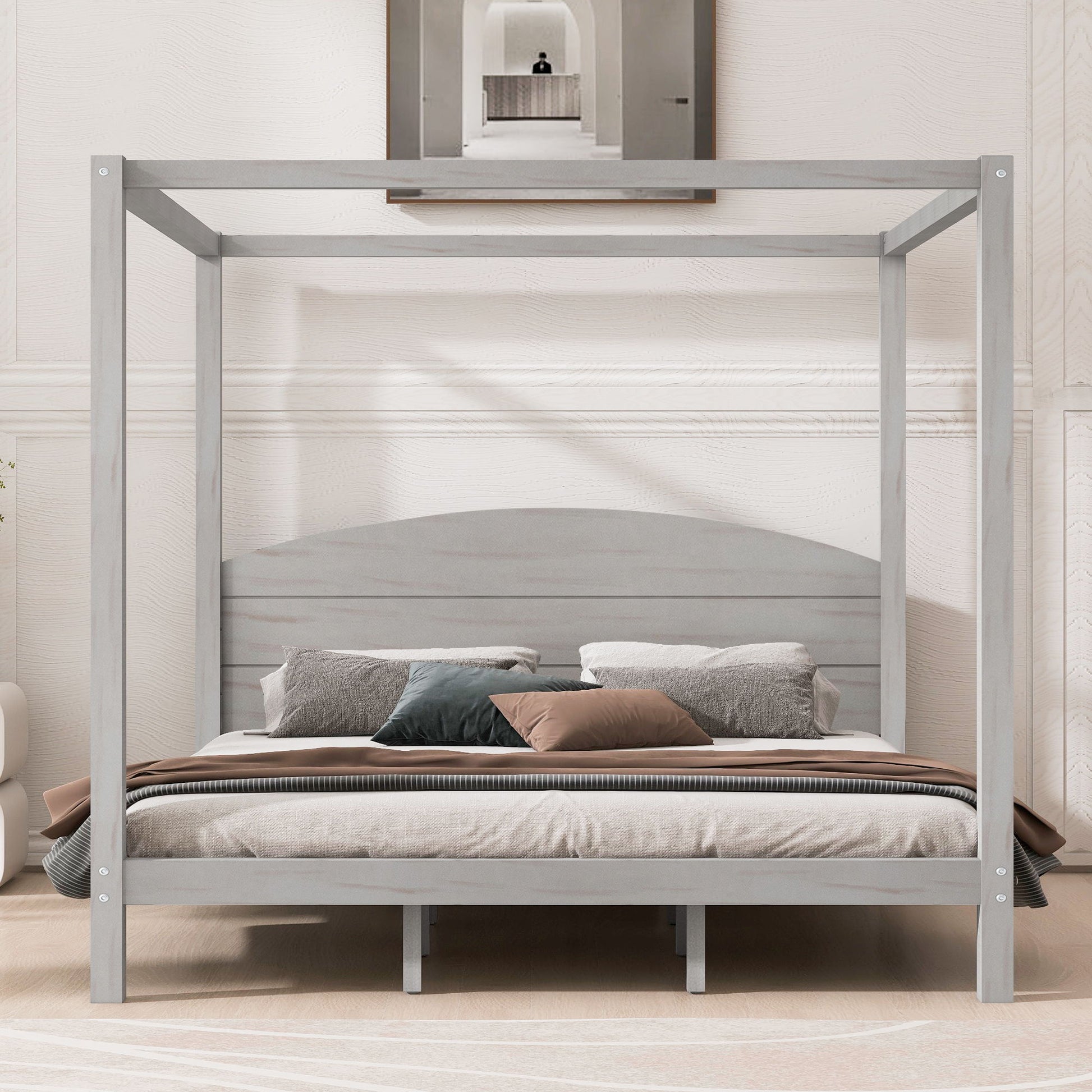 anopy Platform Bed With Headboard And Support Legs - The Sleep Loft - Online Mattress Showroom NYC