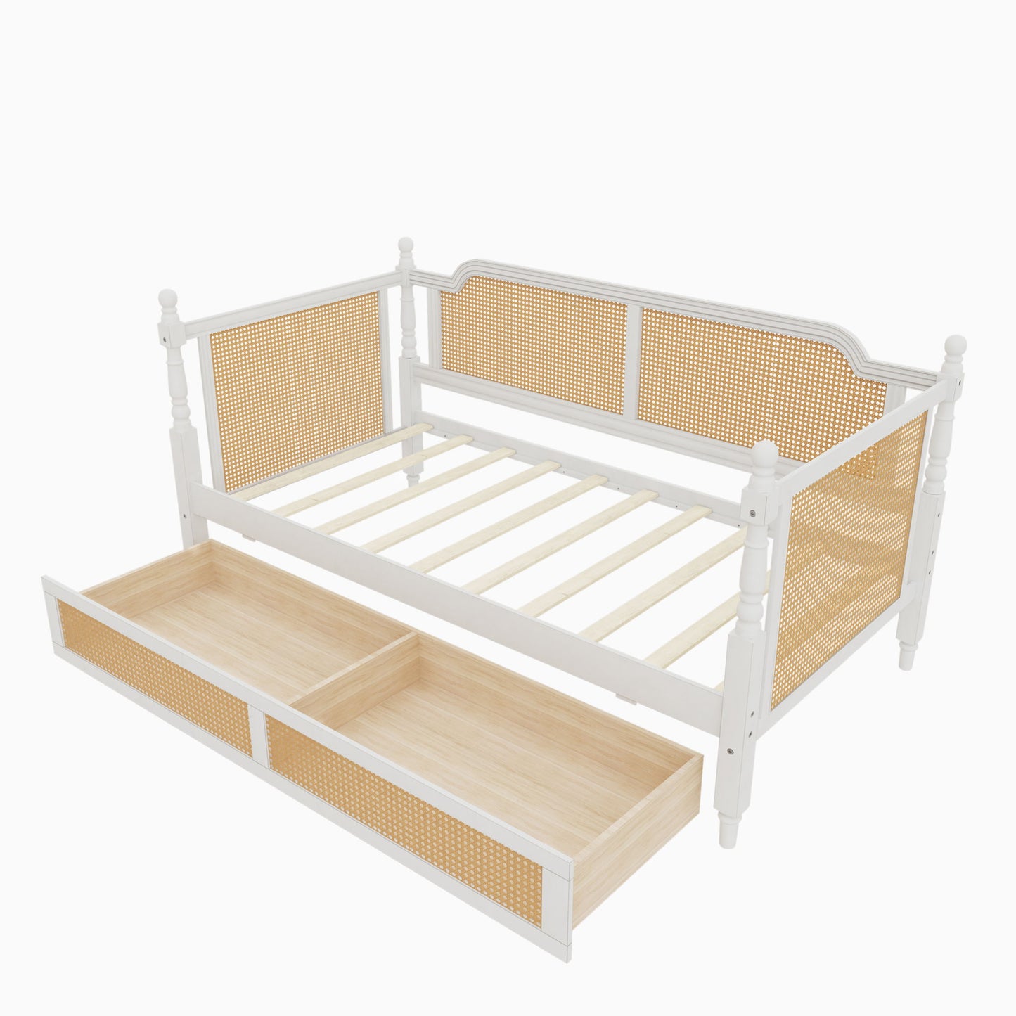 Traditional Style Rattan Daybed, No Box Spring Needed - The Sleep Loft - Online Mattress Showroom NYC