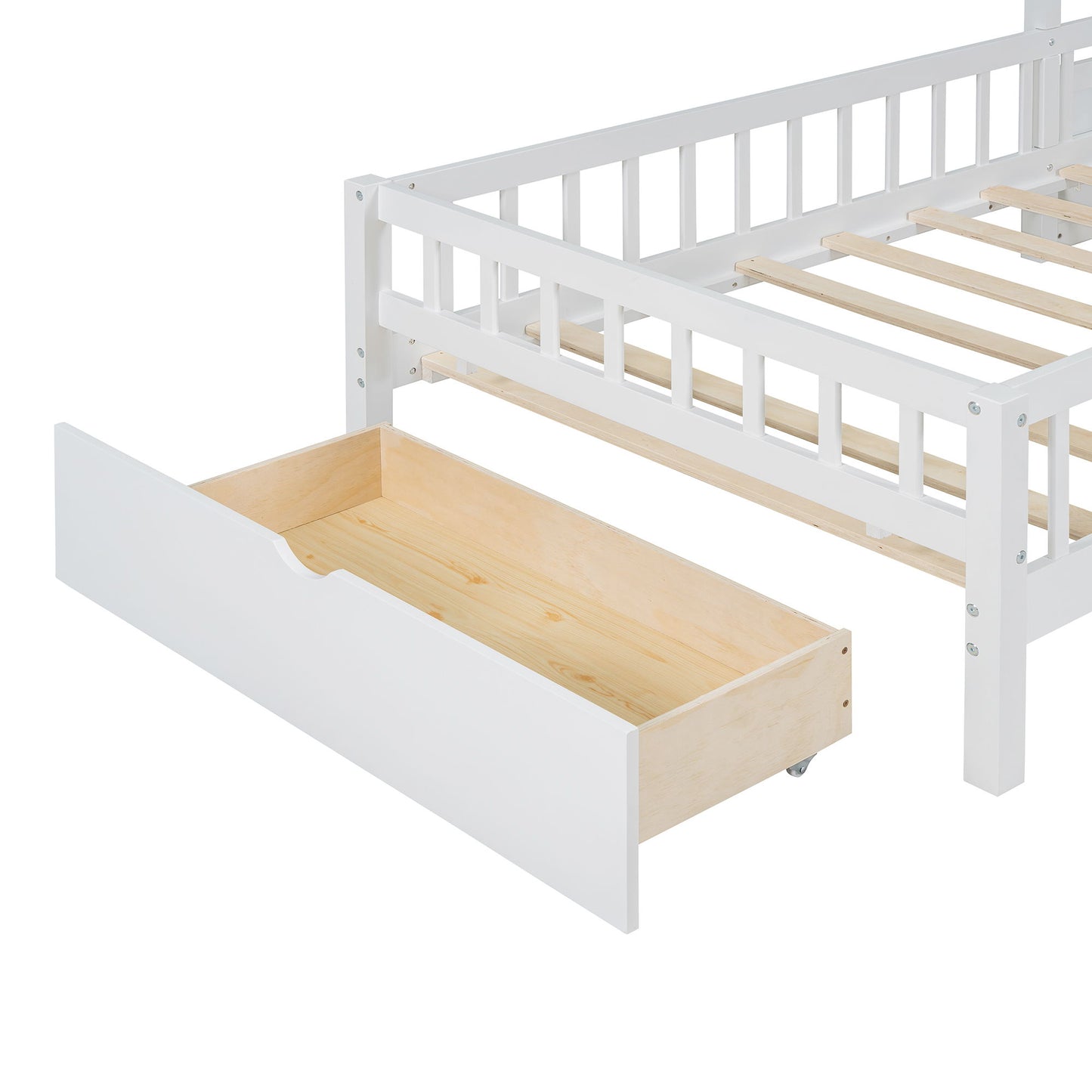 House Bed With Upholstered Sofa, Wireless Charging Station, Shelves And 2 Drawers - The Sleep Loft - Online Mattress Showroom NYC