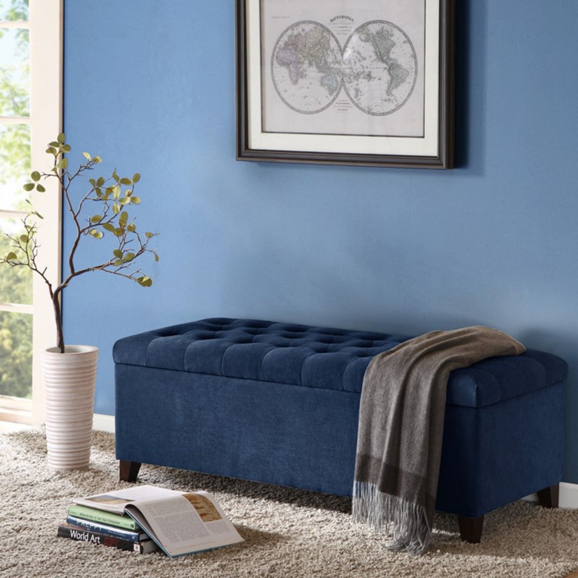 Shandra - Tufted Top Soft Close Storage Bench - The Sleep Loft - Online Mattress Showroom NYC
