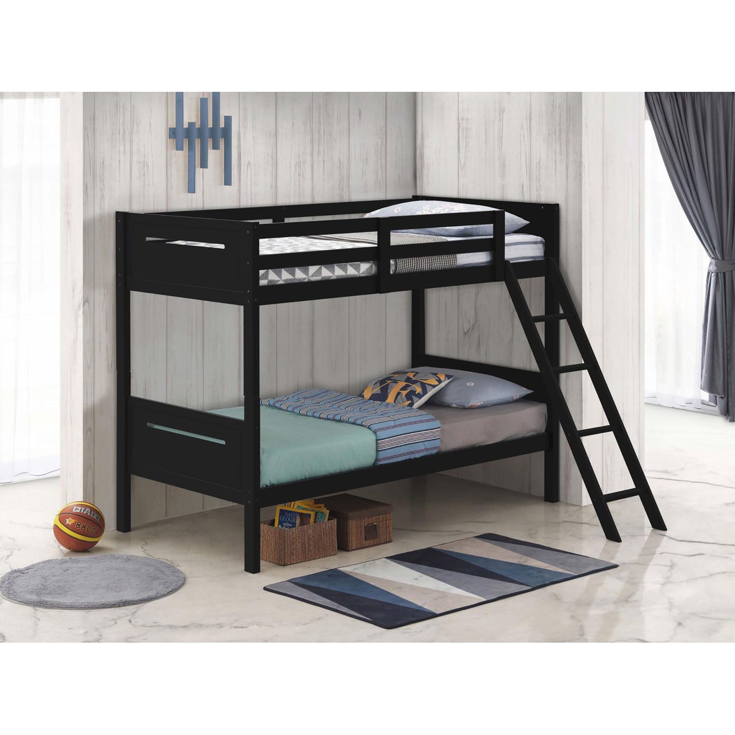 Bunk Bed With Built In Ladder, Safety Guardrails And Angled Access Step - The Sleep Loft - Online Mattress Showroom NYC