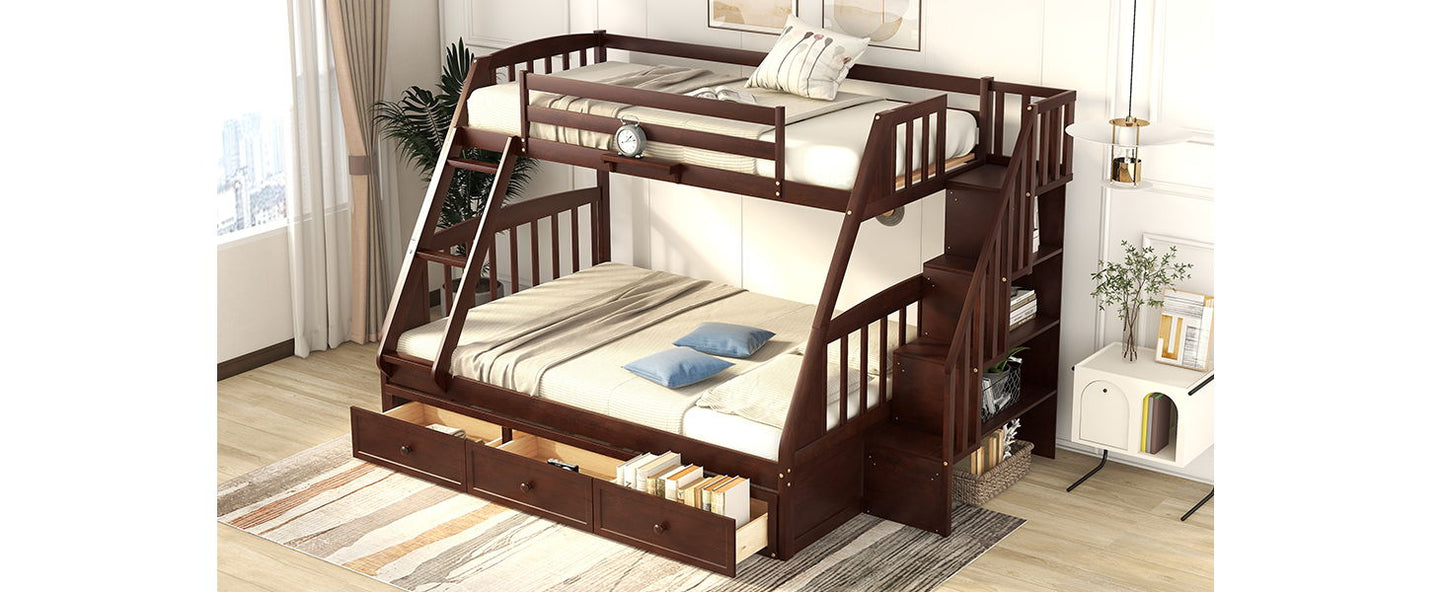 Bunk Bed With Drawers, Ladder And Storage Staircase - The Sleep Loft - Online Mattress Showroom NYC