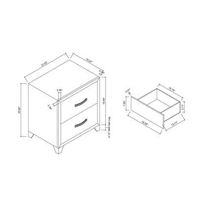 Carlos - Nightstand - Black - The Sleep Loft - Online Mattress Showroom NYC