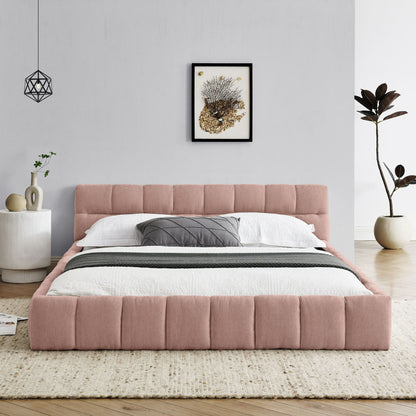 Modern Platform Bed Frame With Thick Fabric - The Sleep Loft - Online Mattress Showroom NYC
