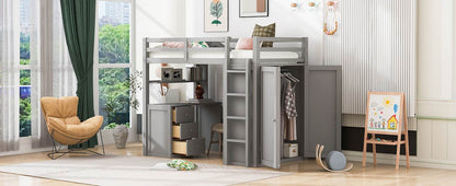 Loft Bed With Drawers, Desk, And Wardrobe - The Sleep Loft - Online Mattress Showroom NYC