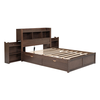 Storage Platform Bed With Pull Out Shelves, Trundle, And 2 Drawers - The Sleep Loft - Online Mattress Showroom NYC
