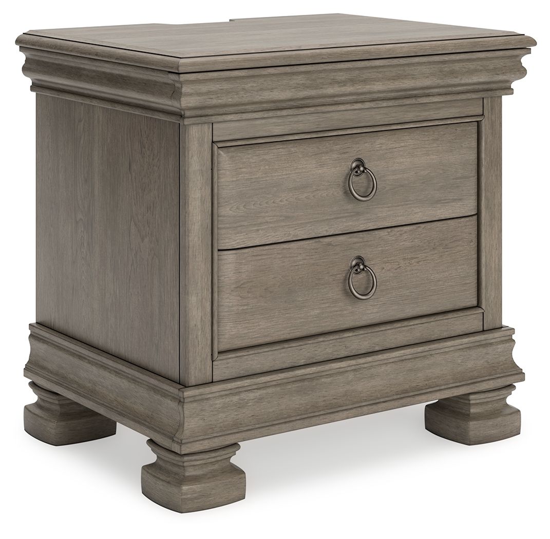 Lexorne - Three Drawer Night Stand - Gray - The Sleep Loft - Online Mattress Showroom NYC