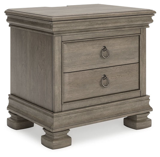 Lexorne - Three Drawer Night Stand - Gray - The Sleep Loft - Online Mattress Showroom NYC