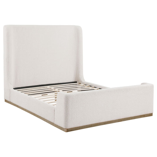 Vindra - Queen Sleigh Bed - Cream - The Sleep Loft - Online Mattress Showroom NYC