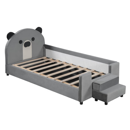 Upholstered Daybed With Bear Shaped Headboard, Hydraulic System And Breathable Fence - The Sleep Loft - Online Mattress Showroom NYC