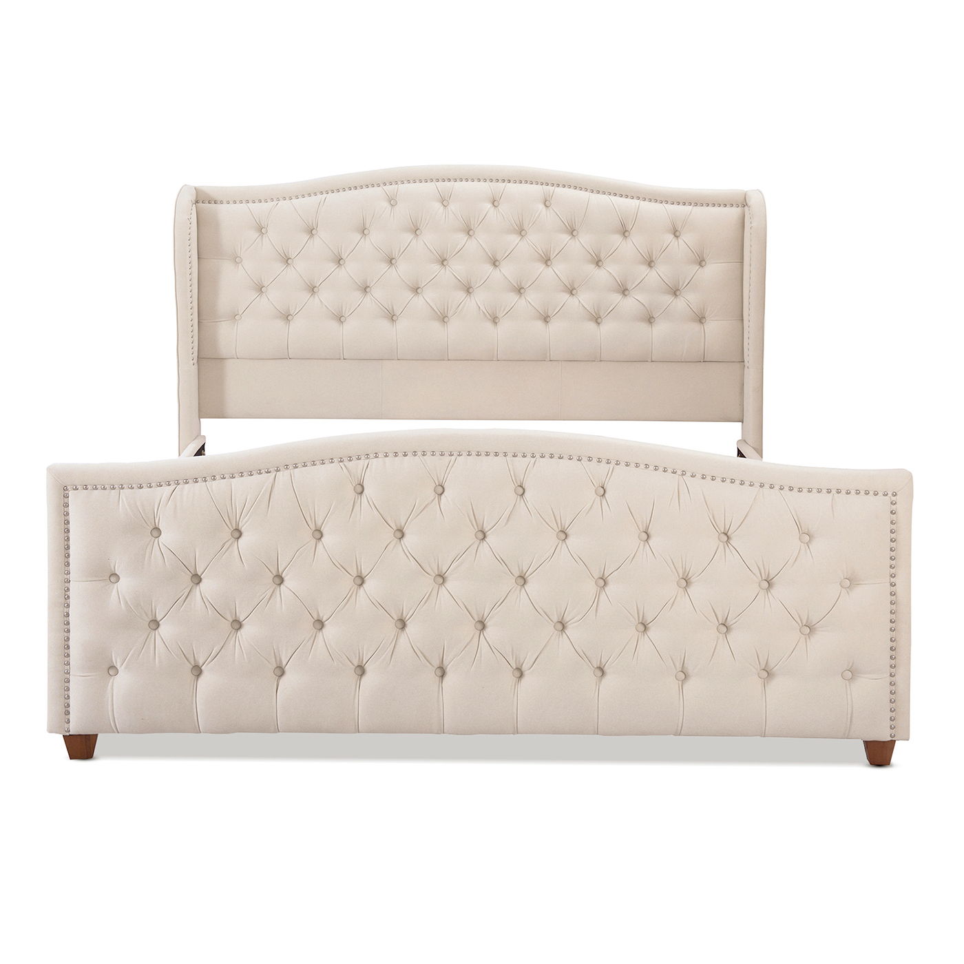 Marcella - Upholstered Shelter Headboard Bed Set - The Sleep Loft - Online Mattress Showroom NYC