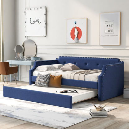 Upholstered Daybed With Trundle - The Sleep Loft - Online Mattress Showroom NYC