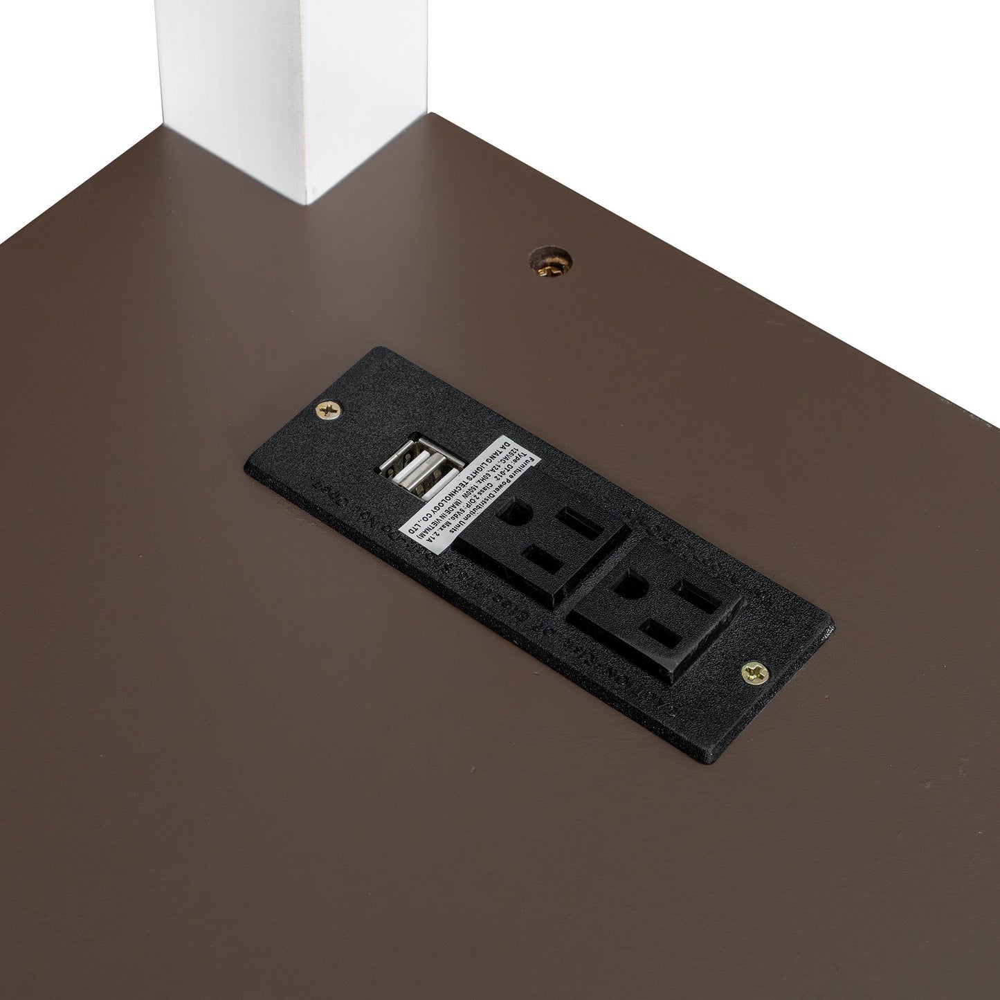 Queen Size Loft Bed With Desk, Open Shelf, Storage Box And USB Charging Station - White - The Sleep Loft - Online Mattress Showroom NYC