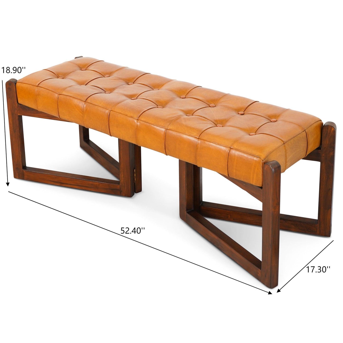 Riley - Bench - Brown / Rustic / Tan - The Sleep Loft - Online Mattress Showroom NYC