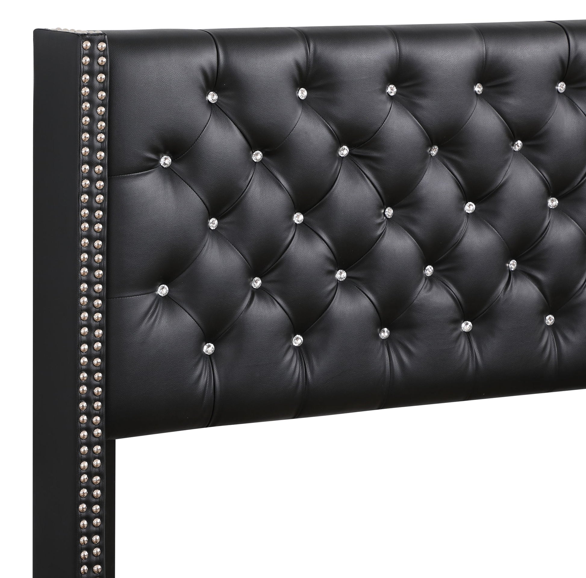 Upholstered Nailhead Trim Chic Bed - The Sleep Loft - Online Mattress Showroom NYC
