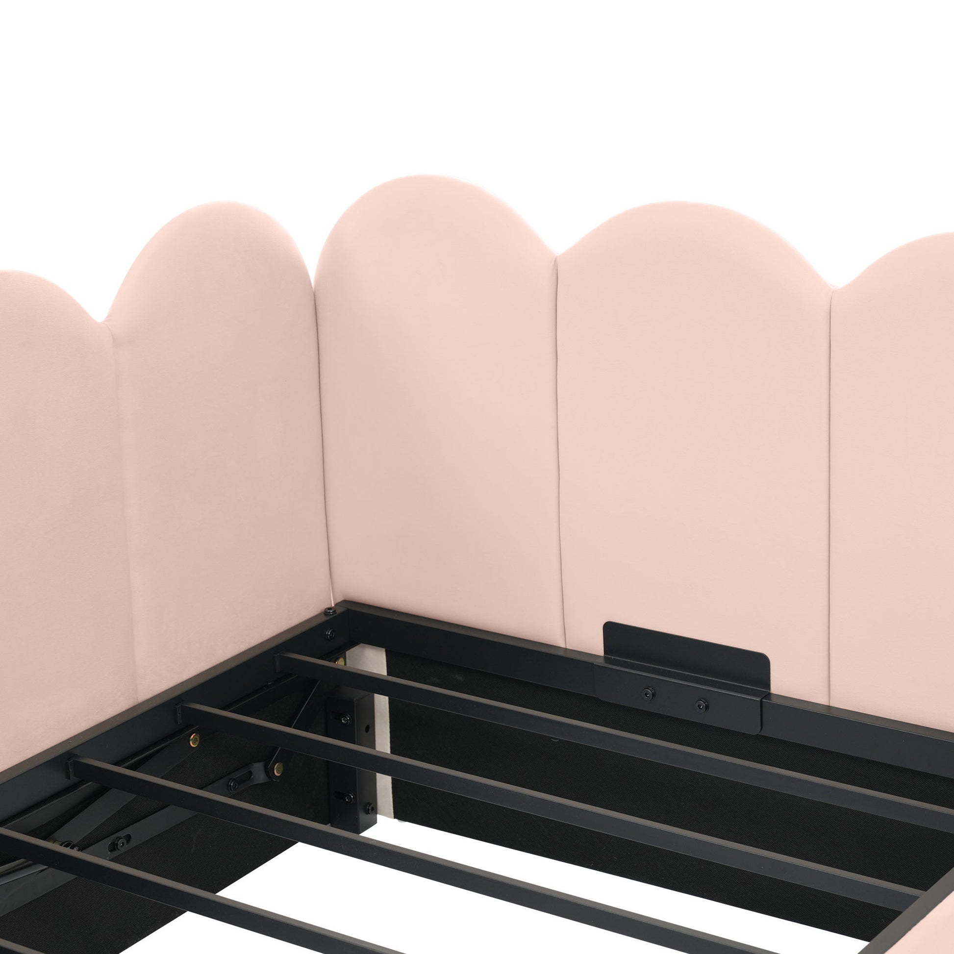 Upholstered Daybed With Metal Slatted Base - The Sleep Loft - Online Mattress Showroom NYC
