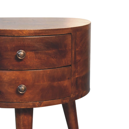 Odyssey - Tripod Bedside Table - Chestnut - The Sleep Loft - Online Mattress Showroom NYC