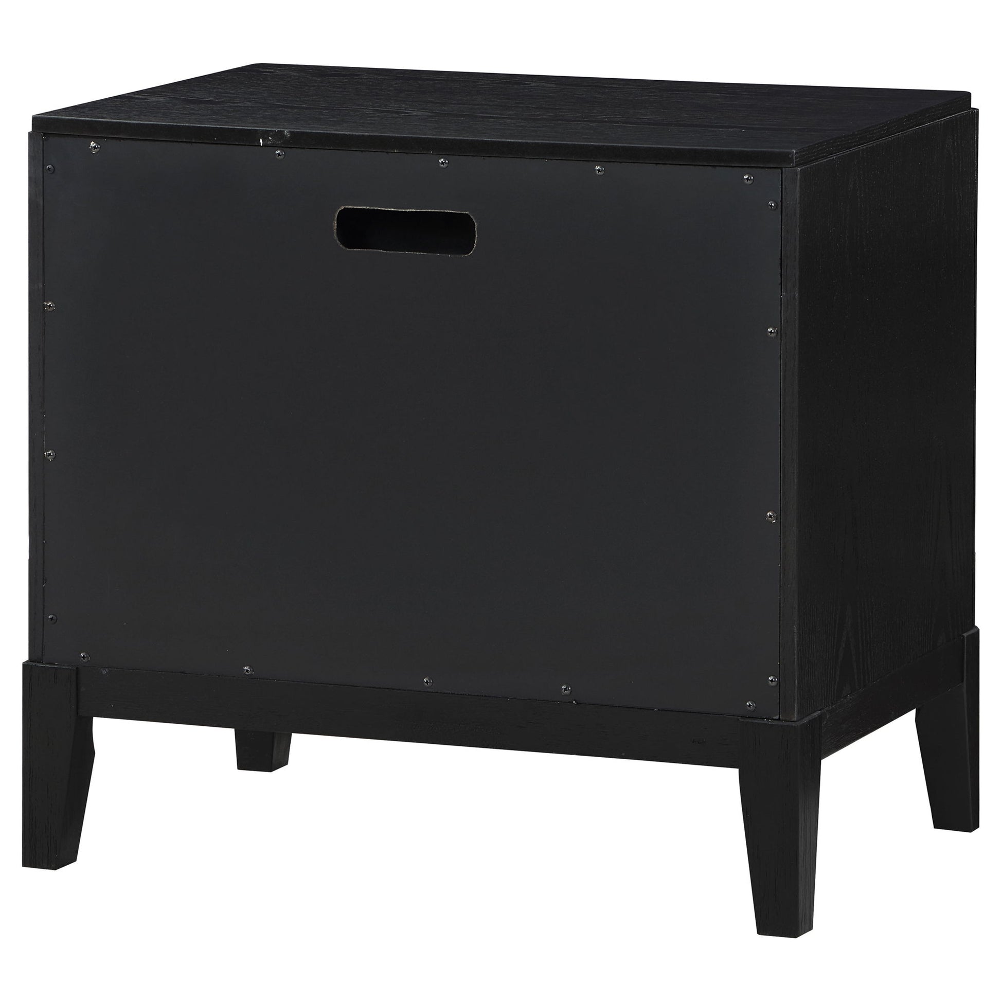 Mason - 2 Drawer Nightstand With Fluted Design - Black - The Sleep Loft - Online Mattress Showroom NYC