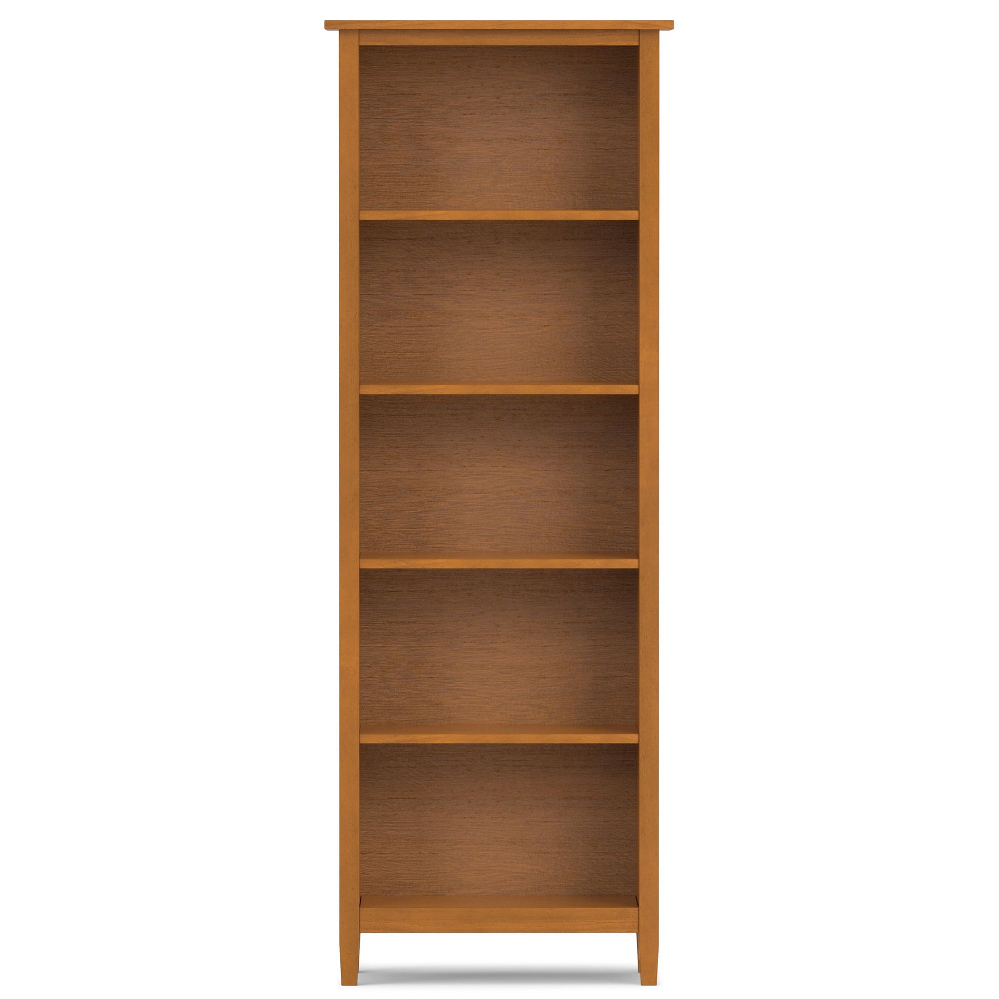 Warm Shaker - 5 Shelf Bookcase - The Sleep Loft - Online Mattress Showroom NYC