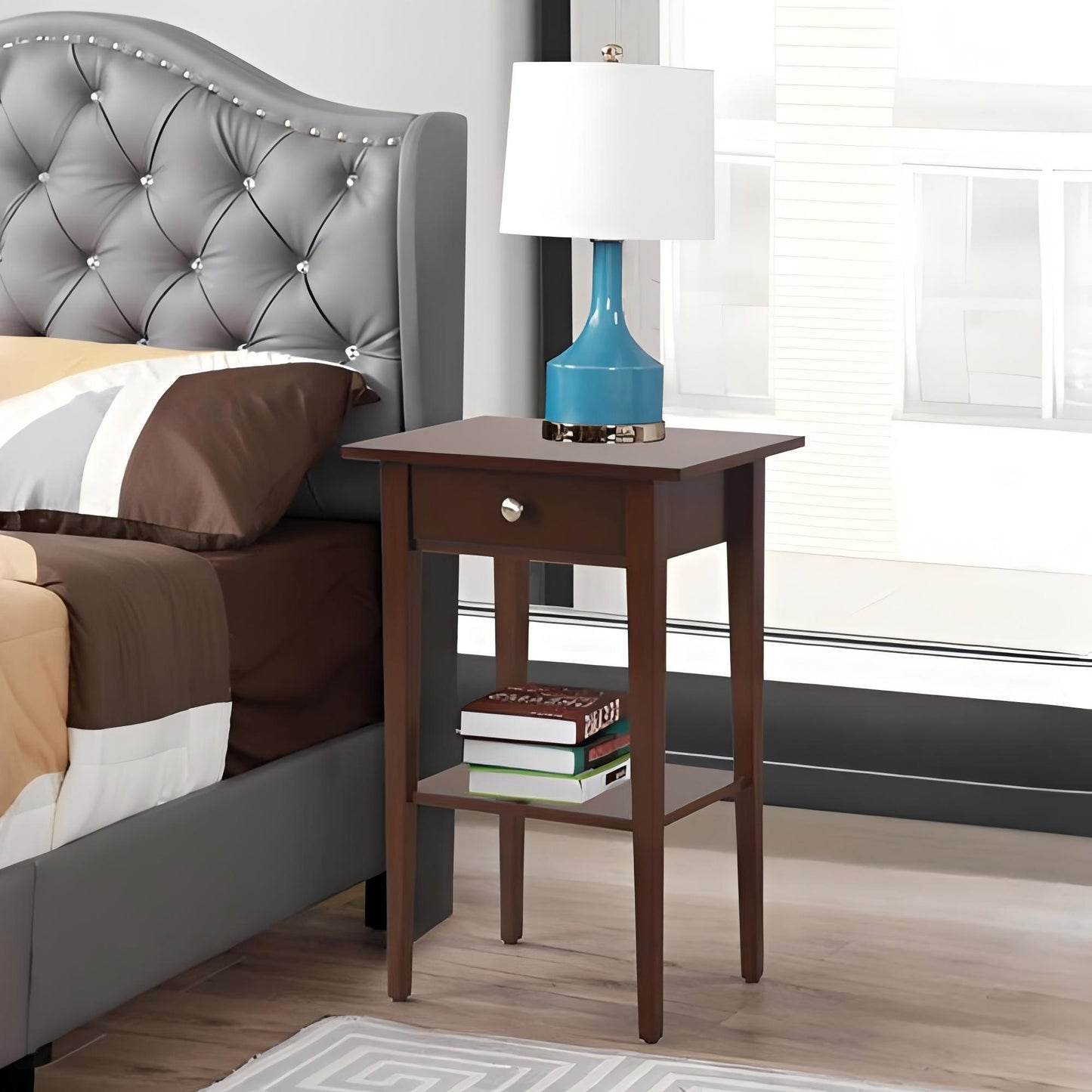 High Quality Wood Nightstand - The Sleep Loft - Online Mattress Showroom NYC