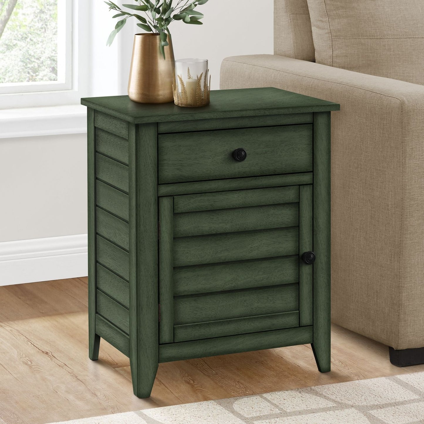 Accent Nightstand, Storage Drawer, Transitional - The Sleep Loft - Online Mattress Showroom NYC