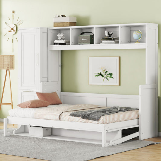Space Saving Murphy Wall Bed With Closet And Drawers - The Sleep Loft - Online Mattress Showroom NYC